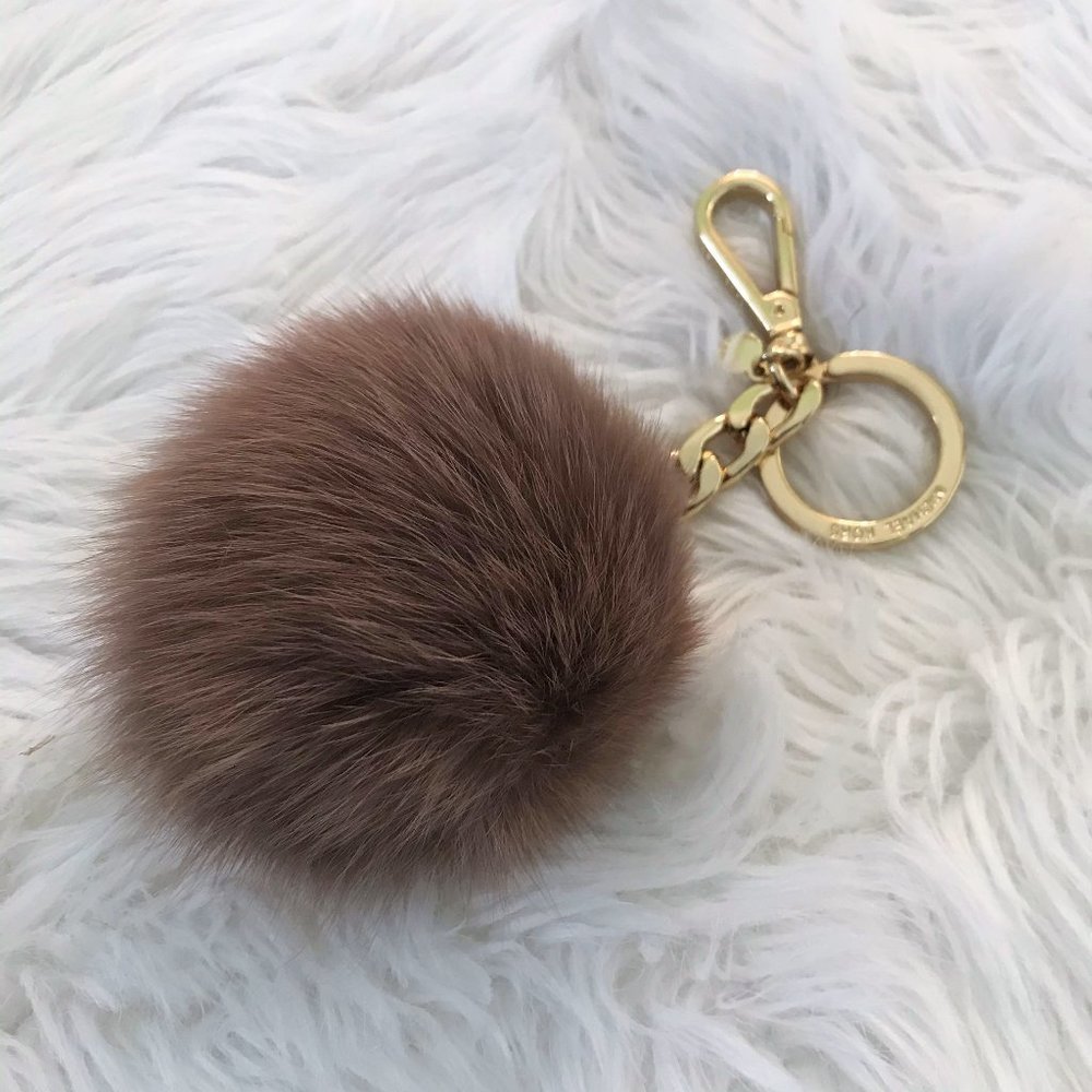 Michael Kors pom pom keychain